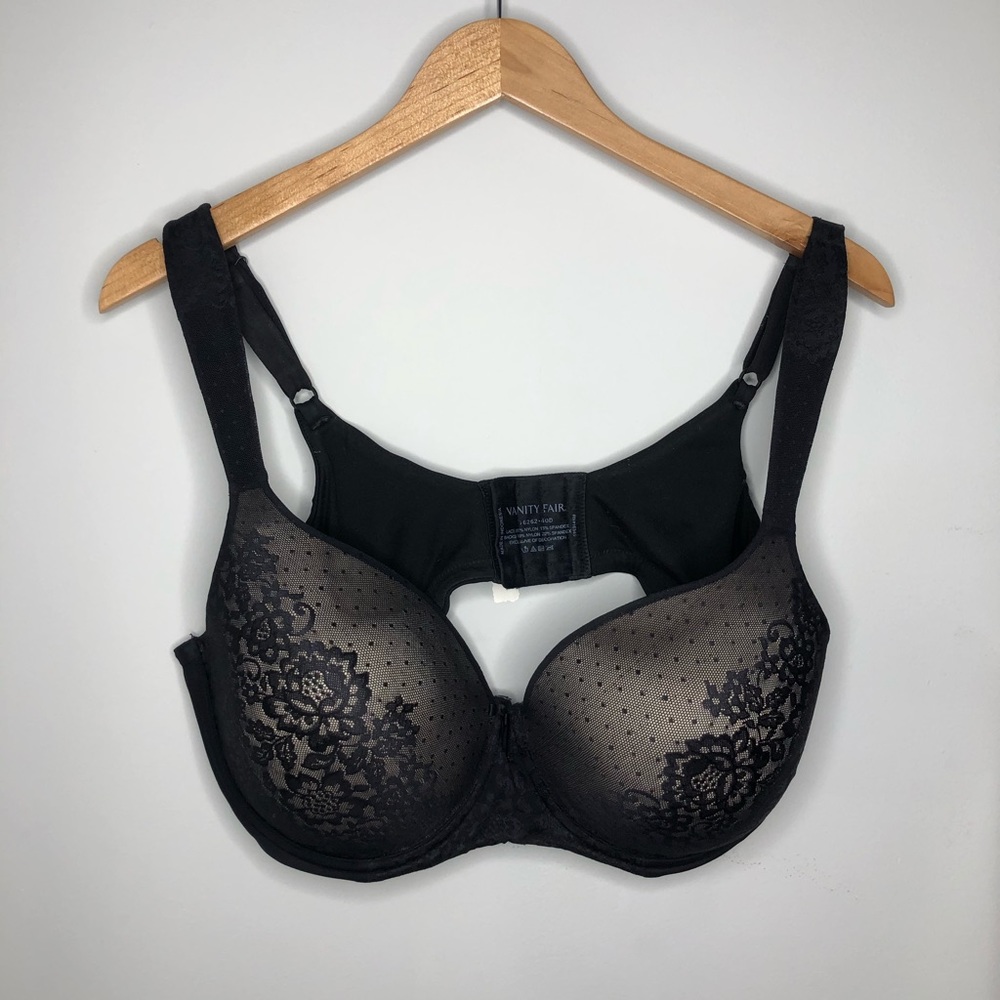 Vanity Fair black lace bra